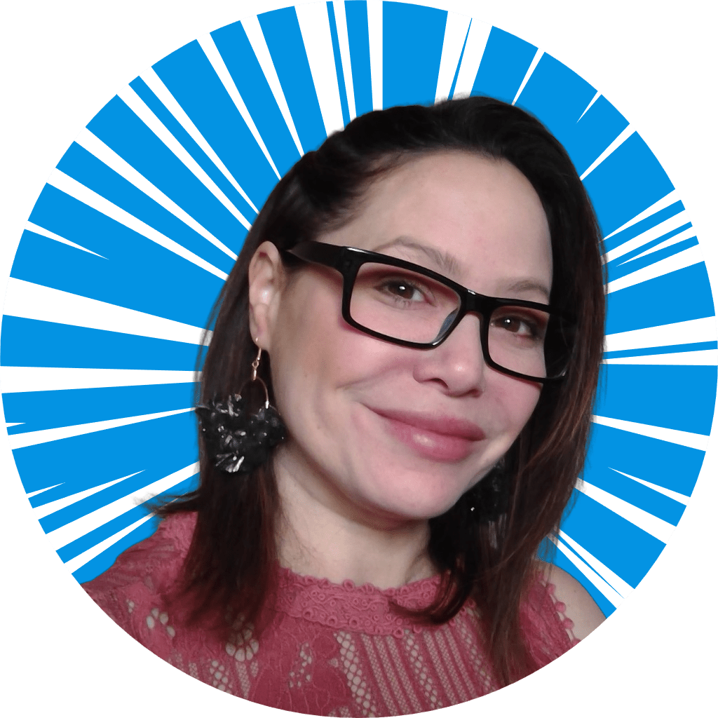 picture of site author Alisa Lyn smiling on a blue background.